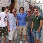 Young locals of Modena happy to pose
